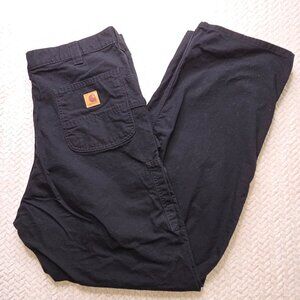 Carhartt Loose Fit Canvas Black Utility Work Pants Men’s 38X34 B151-DKH